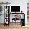 Costway 47.5'' Compact Computer Desk With 4-Tier Storage Bookshelves for Home Office